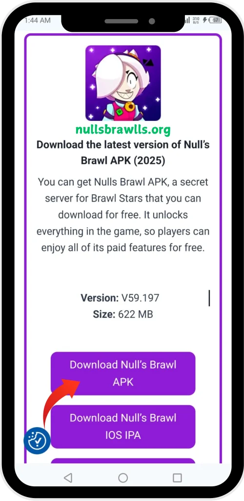 Press the Nulls Brawl download button