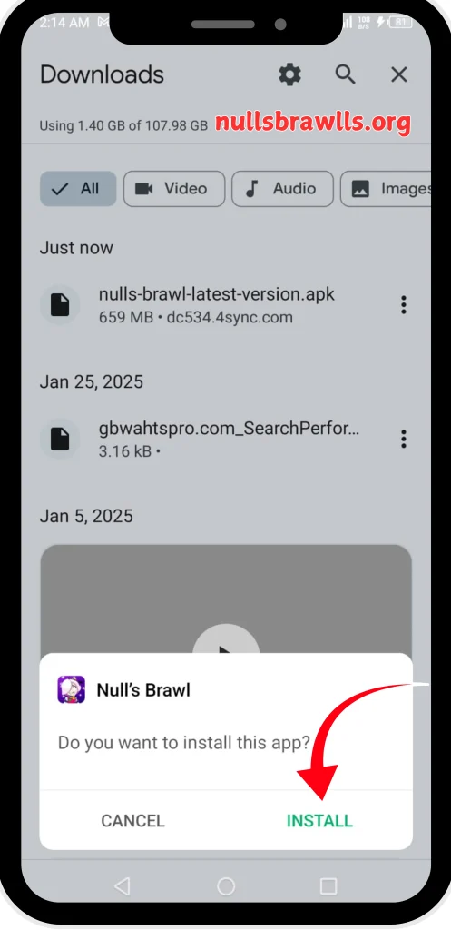 give permission to install nulls brawl alpha apk